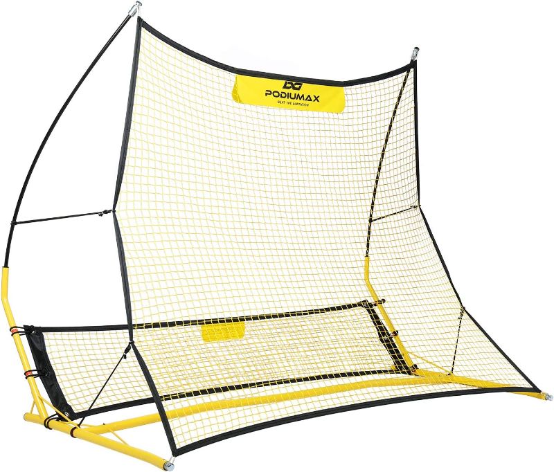 Photo 1 of *USED* PodiuMax Upgraded Portable Soccer Trainer, 2 in 1 Soccer Rebounder Net to Improve Soccer Passing and Solo Skills, 6ft x 4.7ft
