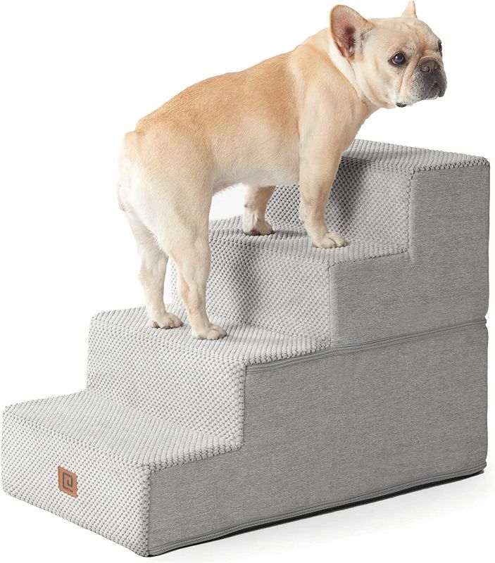 Photo 1 of *SEE NOTES* EHEYCIGA Dog Stairs for Small Dogs, 4-Step Dog Stairs for High Beds and Couch