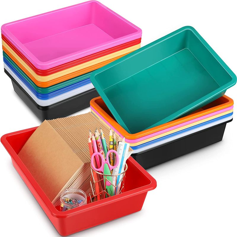 Photo 1 of **See Notes** 24 Pack Paper Organizer Bins, Assorted Colors