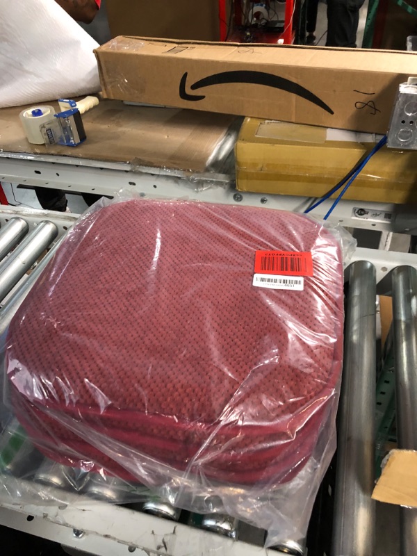 Photo 4 of *SEE NOTES* Chair Cushion Memory Foam Pads 16" x 16" Burgundy 4 Count 