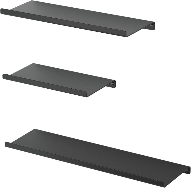 Photo 1 of *BRAND NEW* SRIWATANA Black Floating Shelves, Metal Wall Shelves Set of 3