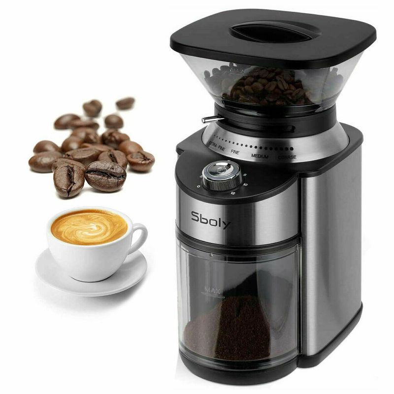 Photo 1 of *BRAND NEW* Sboly SYCG-801 Conical Electric burr Coffee Grinder Auto-off American Turkish
