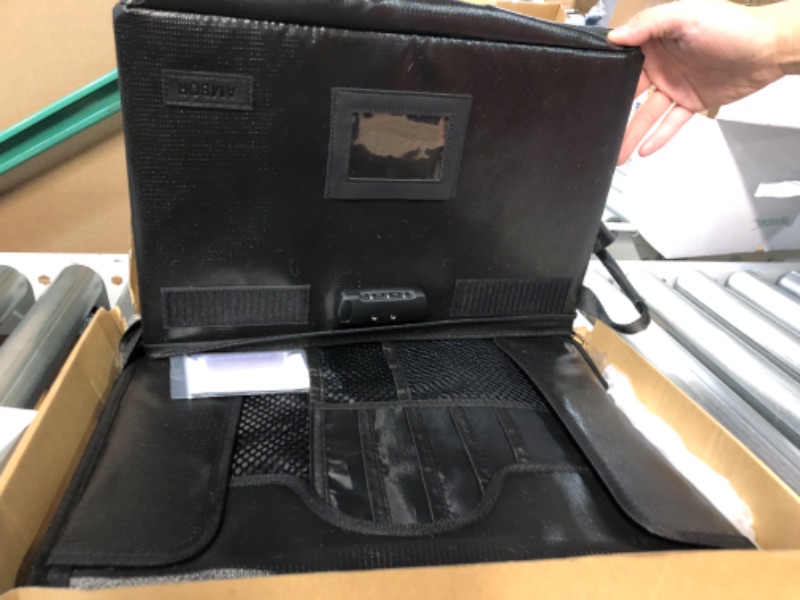 Photo 1 of Fireproof Document Box, Water-Resistant File Organizer Box with Lock
