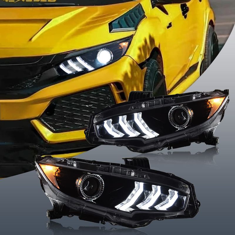 Photo 1 of *SEE NOTES* *DAMAGED* UQZ LED Headlight for 10th Gen Honda Civic 2016-2021  (ONLY 1 LIGHT) 