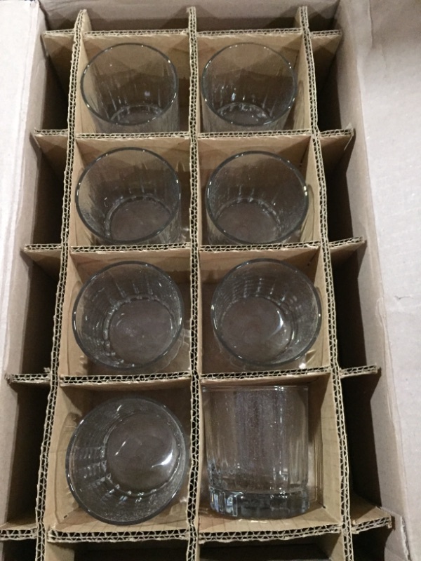 Photo 2 of Anchor Hocking 16 Piece Anniston Drinking Glass Set, Set of 8 Tumblers/Highball Glasses & 8 Rocks Glasses, Lead-Free Everyday Glasses