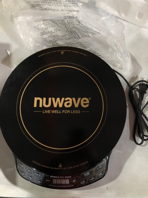 Photo 2 of NUWAVE Flex Precision Induction Cooktop, Portable, Large 6.5” Heating Coil, Temperature from 100F to 500F, 3 Wattage Settings 600, 900, and 1300w