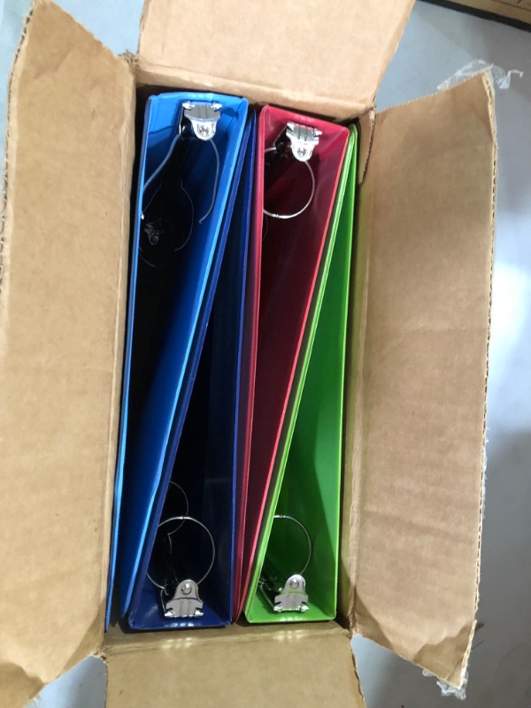 Photo 1 of [DAMAGE] Round Ring View Binders - 1/5" Assorted Colors