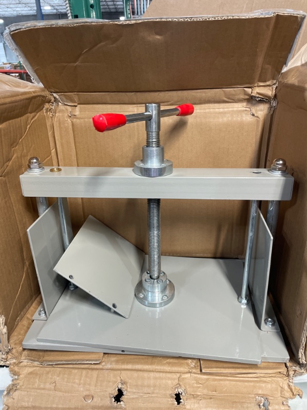Photo 1 of USED: INTBUYING Manual Paper Press Machine A4 Book Steel Notes Invoice Bookbinder Press Bookbinding Notes Office Invoice Bookbinder Flattening Machine 3306lbs (1500kg) Pressure