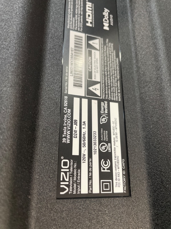 Photo 1 of VIZIO 24-inch D-Series Full HD 1080p Smart TV with Apple AirPlay and Chromecast Built-in, Alexa Compatibility, D24f-J09, 2022 Model 24 in 1080p Bezel