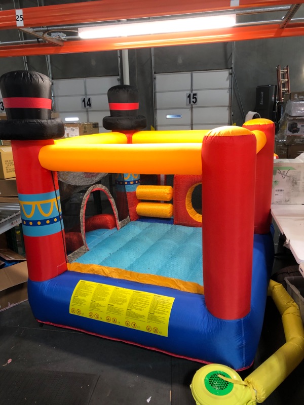 Photo 2 of AirMyFun Bounce House with Blower, Inflatable Jump Bouncy Castle for Kids, with Wide Slide, Ball Pool for Backyard Play & Party Fun, A820311010785506
