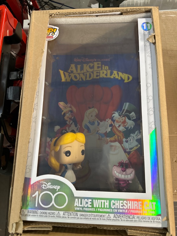 Photo 2 of Funko Pop! Movie Poster: Disney 100 - Alice in Wonderland, Alice with Cheshire Cat