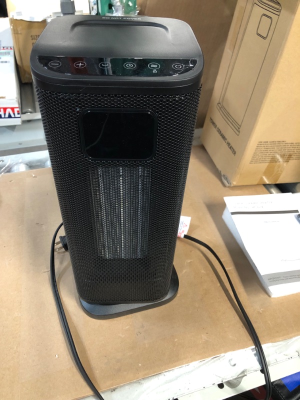 Photo 2 of 1500W Ceramic Tower Heater with Remote 7.48"D x 6.29"W x 21.65"H