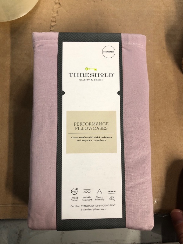 Photo 2 of 400 Thread Count Solid Performance Pillowcase Set - Threshold