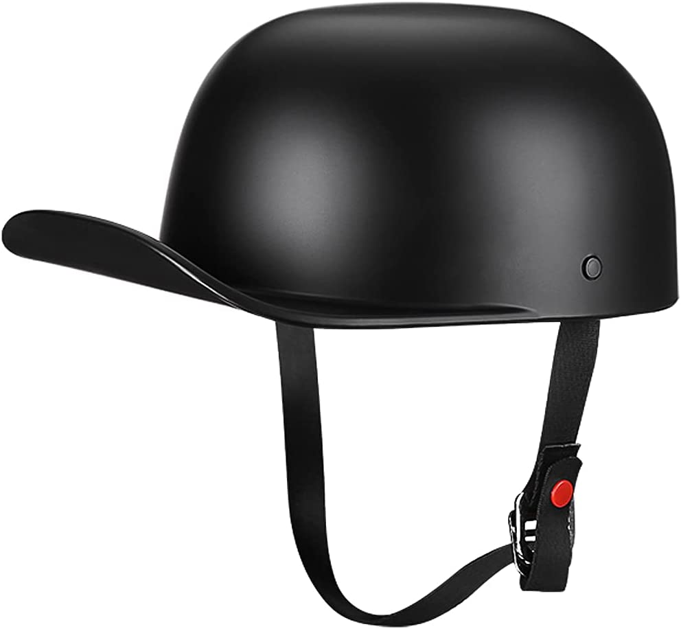 Photo 1 of  Baseball Style Cap Motorcycle Helmet Black, XL