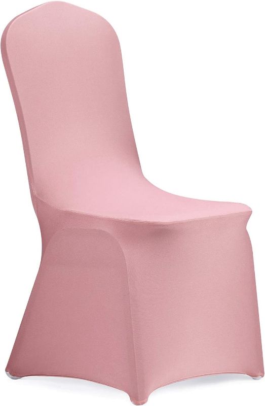 Photo 1 of  Stretch Spandex Chair Cover for Wedding Party Dining Banquet Event (Light Pink, 6)