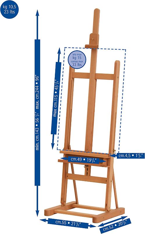 Photo 4 of Mabef Studio Easel with Tray (MBM-09D)