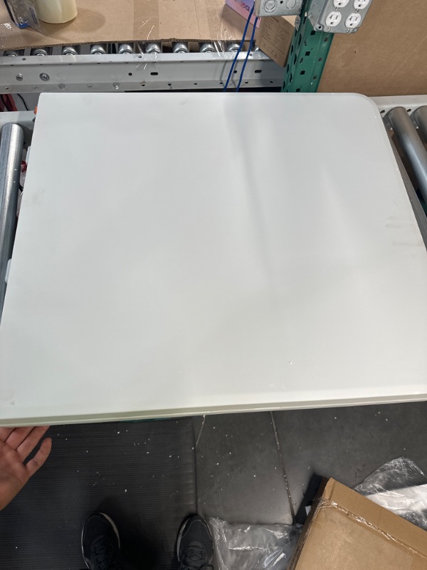 Photo 2 of 27.5" x 5' Plastic Folding Table, White