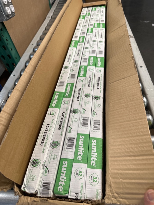 Photo 1 of **SEE NOTES** Sunlite F32T8/SP850/10PK T8 High Performance Medium Bi-Pin (G13) Base Straight Tube Light Bulb (10 Pack), 32W/5000K,... 5000K - Super White