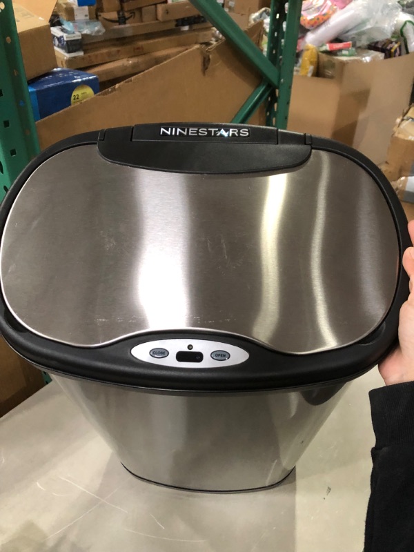 Photo 3 of *SEE NOTES* NINESTARS DZT-50-13R Automatic Touchless Infrared Motion Sensor Trash Can/Recycler, 13 Gal 50L, 