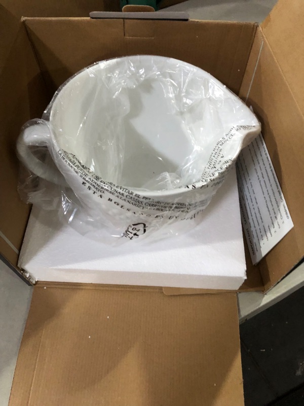 Photo 3 of *SEE NOTES* Gvode Ceramic Mixer Attachment Fit all Kitchenaid Mixer Bowl, 4.5-5Q  5 QT Kitchenaid Bowl - White