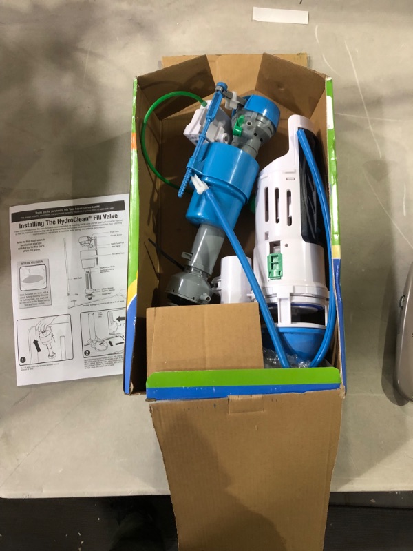 Photo 1 of *OPENED* Danco HYR460 Hydroright HyrdroRight Universal Water-Saving Toilet Repair Kit with Dual Flush Valve, Push Btton Handle, White White Push Btton Handle Kit