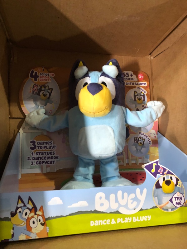 Photo 2 of Bluey Dance and Play 14" Animated Plush | Over 55 Phrases and Songs, Multicolor