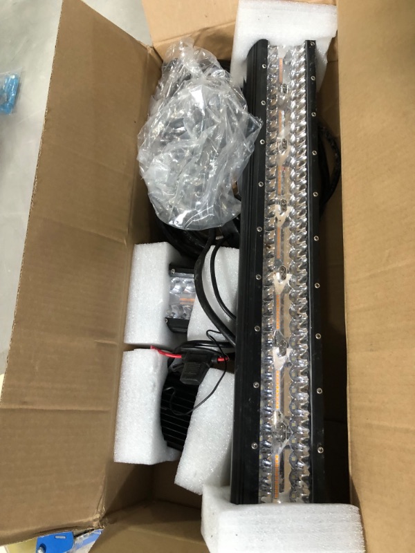 Photo 1 of Nilight 20Inch 420W Triple Row Spot Flood Combo Led Light Bar Work Driving Lamp 2Pcs 4Inch 60W Cube LED Pods Lights for Trucks with Off-Road Wiring Harness Kit-3 Leads, 2 Year Warranty White