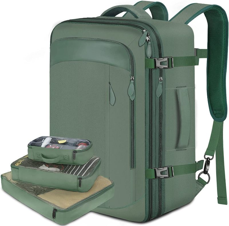 Photo 1 of Carry on Backpack, Extra Large 50L Airline Approved Travel Backpack-Green