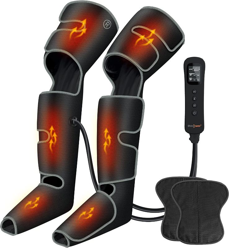 Photo 1 of **SEE NOTES**
SHINE WELL Leg Massager with Heat and Compression, Leg Compression Massager for Circulation, 3 Heat 3 Modes 3 Intensities Full Leg