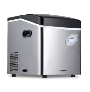 Photo 1 of **PARTS ONLY**
NewAir Portable Ice Maker 50 lb. Daily, 12 Cubes in Under 7 Minutes Stainless Steel