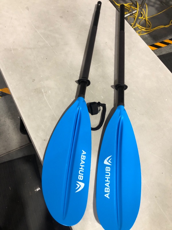 Photo 2 of Abahub 1 x Kayak Paddles, 90.5 Inches Plastic Blades blue 86''