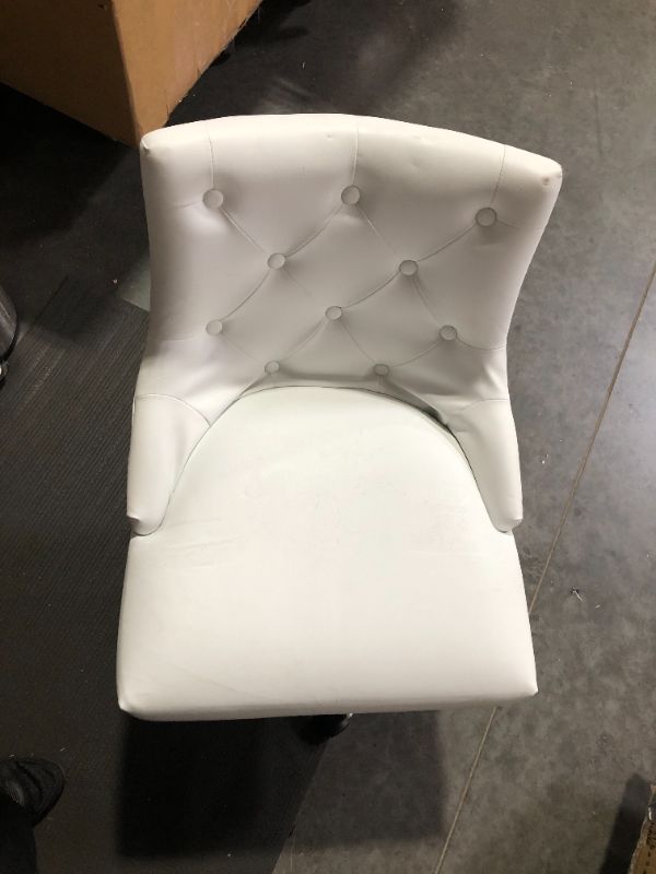 Photo 4 of ***MISSING PARTS - SCUFFS AND SCRAPES - SEE NOTES***
Modway Regent Tufted Button Faux Leather Swivel Office Chair with Nailhead Trim in White