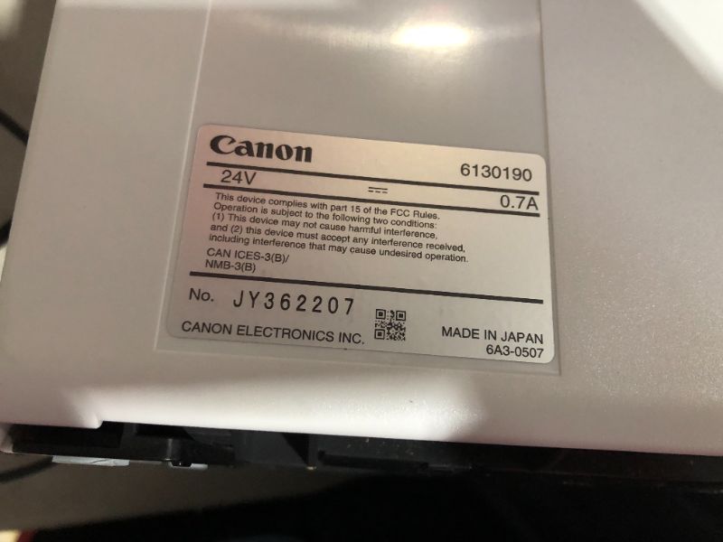 Photo 6 of ***SEE NOTES***
Canon imageFORMULA R40 Office Document Scanner For PC and Mac, Color Duplex 