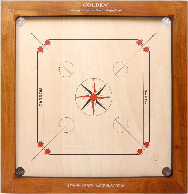 Photo 1 of Altis Pro Series Carrom Board Game Tournament Edition Full Size (36 X 36 Inches) Playing Area (29 X 29 Inches) Smooth Birch Plywood -Includes Coins Set