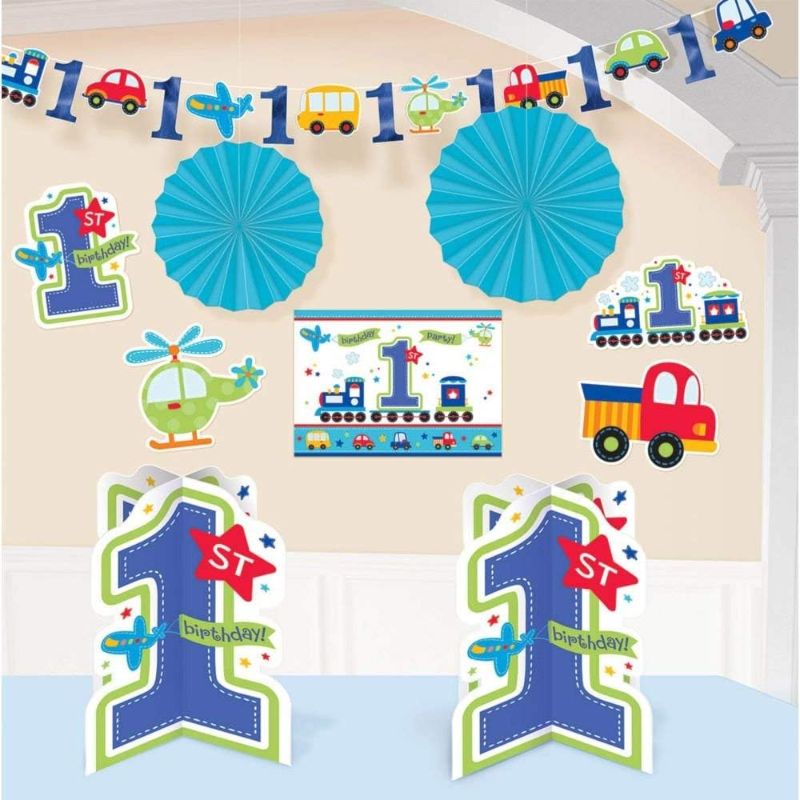 Photo 1 of "All Aboard Boy" Room Decorating Kit, Birthday
