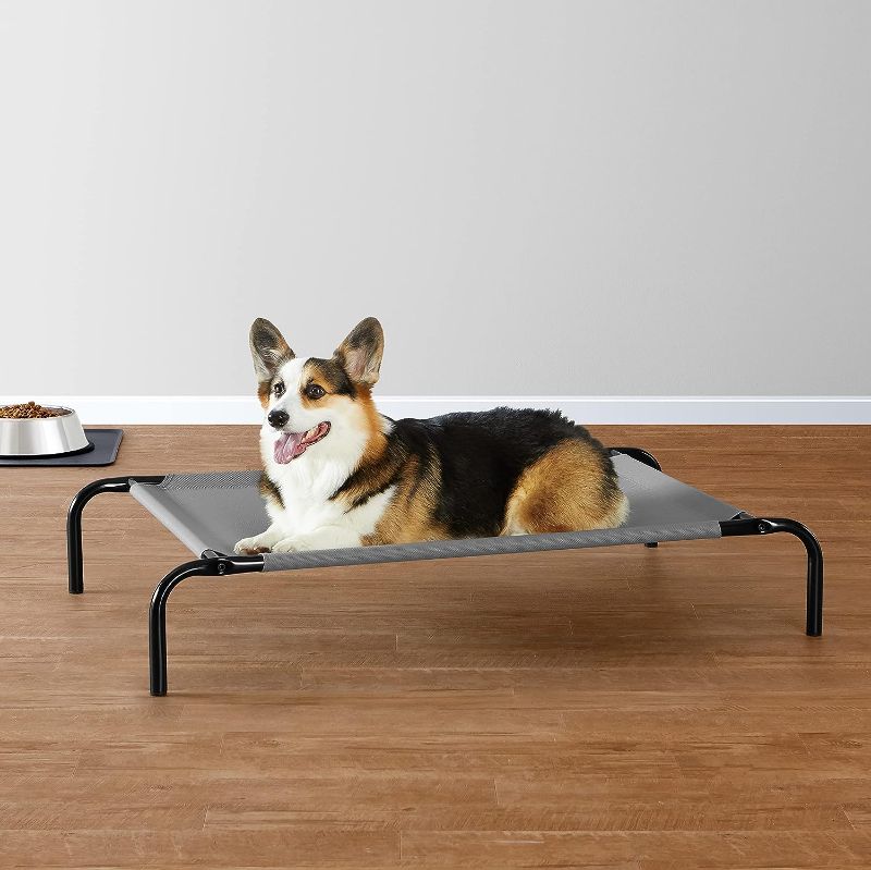 Photo 1 of [FOR PARTS]
Amazon Basics Cooling Elevated Pet Bed, XS to XL Sizes Medium Grey Pet Bed + Poop Bags - 20 Rolls