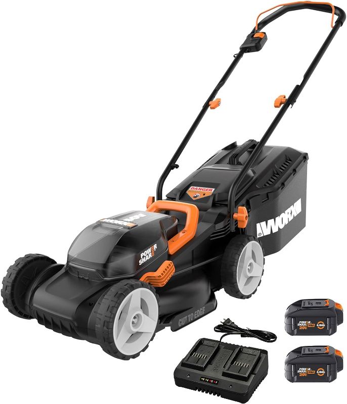 Photo 1 of ***DAMAGED - SEE NOTES***
Worx WG779 40V Power Share 4.0Ah 14" Cordless Lawn Mower (Batteries & Charger Included)