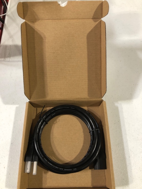 Photo 1 of Amazon Basics Computer Monitor TV Replacement Power Cord - 6-Foot, Black 6' 1-Pack Power Cord