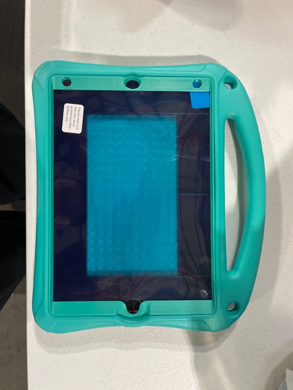 Photo 2 of Kids Case for Samsung Galaxy Tab A7 Lite 8.7 Inch 2021, DJ&RPPQ Lightweight Shockproof Kid-Proof Cute Cover with Handle Kickstand for Galaxy Tab A7 Lite 8.7 Inch (SM-T220/T225/T227)-Turquoise