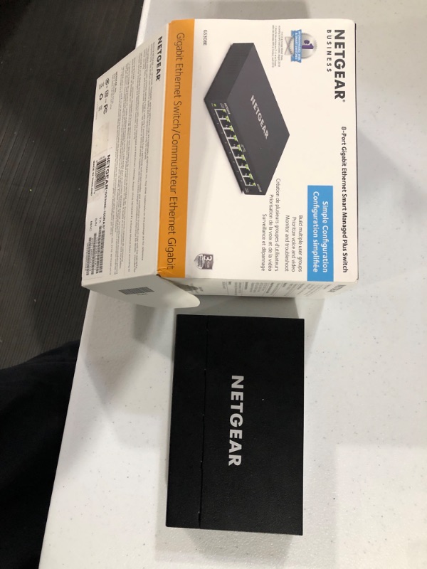 Photo 2 of NETGEAR 8-Port PoE Gigabit Ethernet Plus Switch (GS108PEv3) - Managed, with 4 x PoE @ 53W, Desktop or Wall Mount, and Limited Lifetime Protection 8 port | 4xPoE 53W, Managed