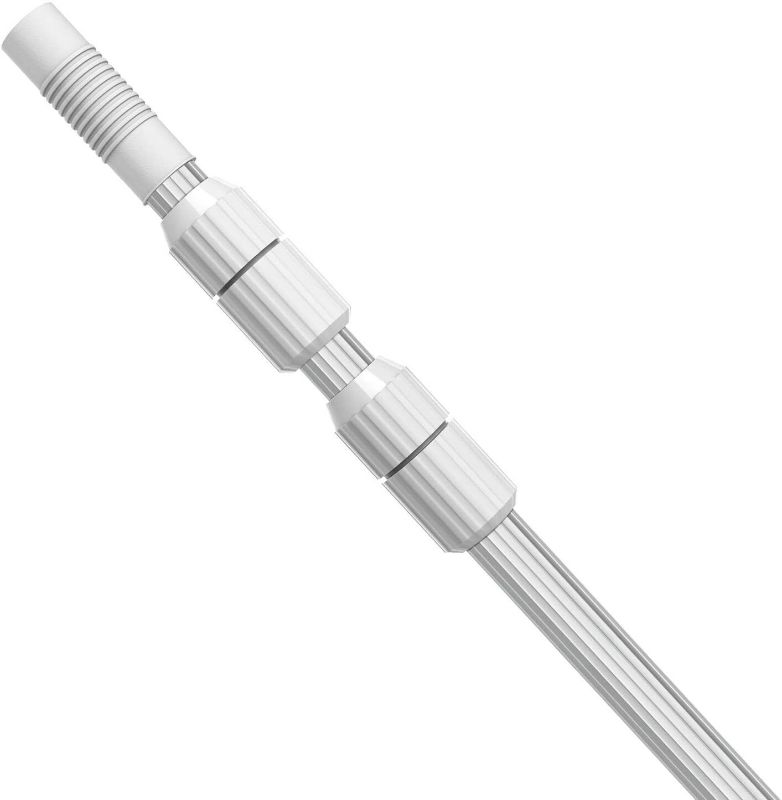 Photo 1 of 15 Foot Aluminum Telescopic Swimming Pool Pole,Silver Thickened 1.26mm Pool Pole