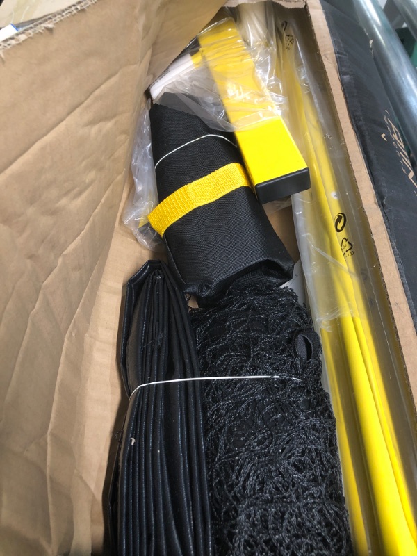 Photo 2 of A11N Portable Pickleball Net System, Designed for All Weather Conditions with Steady Metal Frame and Strong PE Net, Regulation Size Net with Carrying Bag Yellow&Black