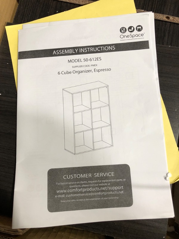 Photo 1 of **USED**
OneSpace 50-612ES 6-Cube Organizer, Espresso 