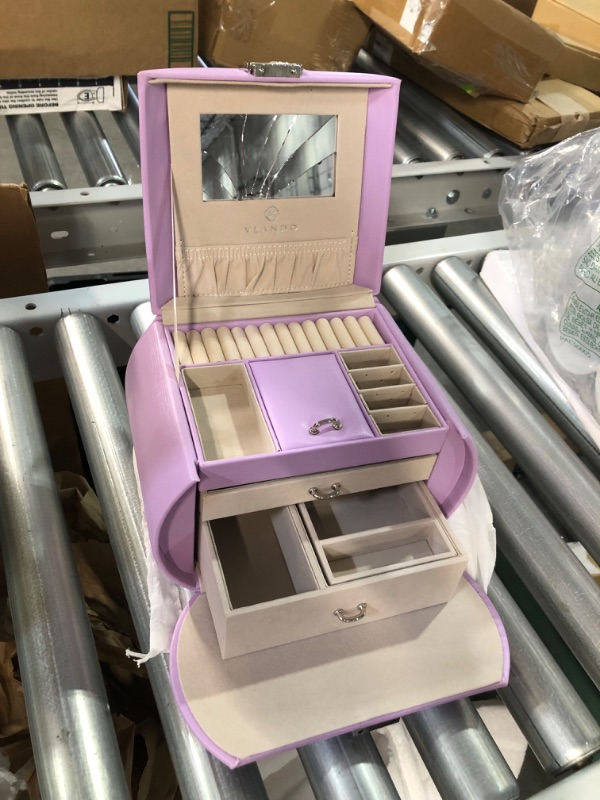 Photo 3 of [DAMAGE] Vlando Princess Style Medium Size Jewelry Box, Fabulous Girls gifts **(Purple)**