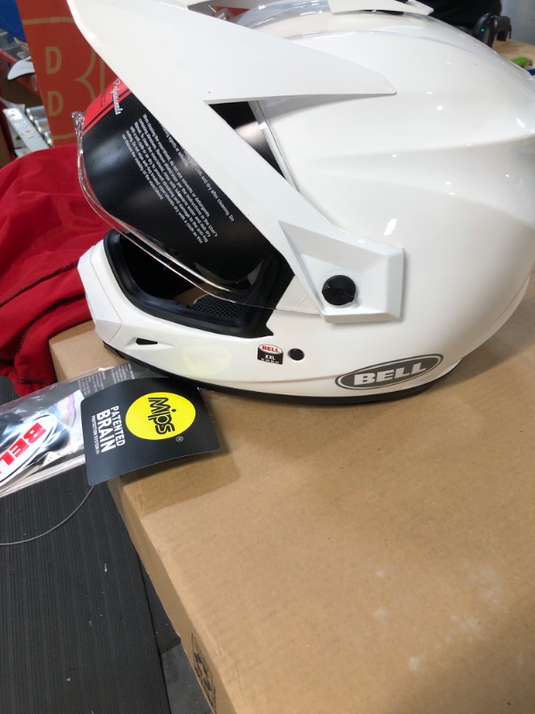 Photo 3 of BELL MX-9 Adventure MIPS Full-Face Motorcycle Helmet Gloss White XX-Large