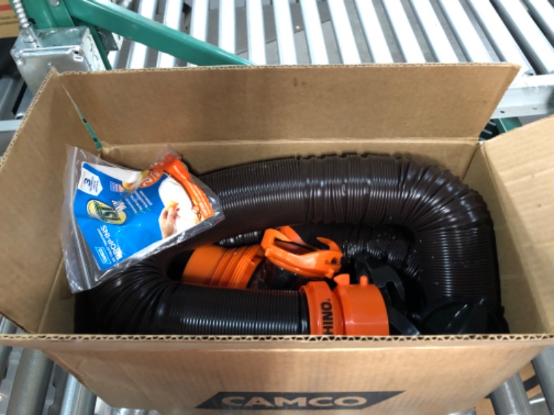 Photo 2 of READ NOTES Camco 20' (39742) RhinoFLEX 20-Foot RV Sewer Hose Kit