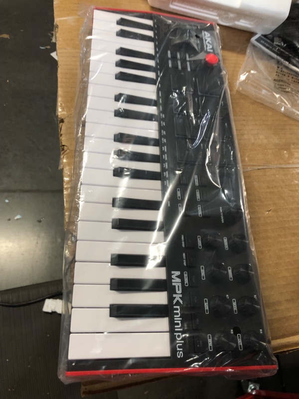 Photo 2 of Akai Professional MPK Mini Plus - USB MIDI Keyboard Controller with 37 Mini Keys, 8 MPC Pads, Sequencer & Focusrite Scarlett Solo 3rd Gen USB Audio Interface, for the Guitarist, Vocalist Plus MPK Mini + Audio Interface