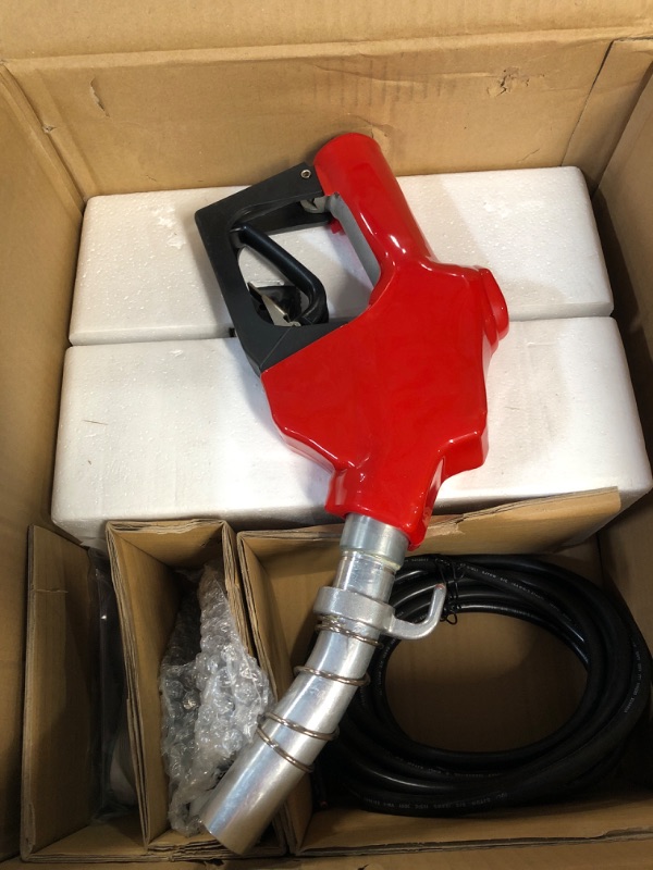 Photo 4 of Macnaught M3 12V 15GPM 3/4? High Flow Fuel Transfer Pump. Manual Nozzle, Discharge Hose, Expandable to 36" net Length Steel Suction Pipe. CSA Certified for Gas, Diesel, Kerosene, Mineral Spirits