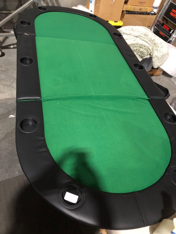 Photo 4 of **USED** Mascarello Foldable 8 Player Poker Table Casino Texas Holdem 