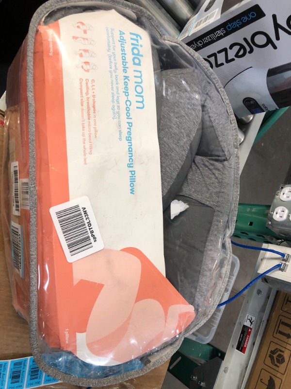 Photo 1 of Frida Mom Adjustable Keep-Cool Pregnancy Pillow | Grey Fabric